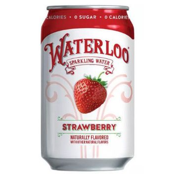 Picture of Waterloo Sparkling Water, Strawberry, 12 oz cans, 12 per pack