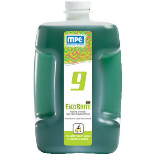 Picture of EnziBrite Enzyme Enriched Floor Cleaner and Deodorizer, Green, 80z Bottles, 2 bottles per Case