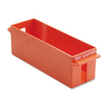 Picture of Porta-Count System Extra-Capacity Rolled Coin Plastic Storage Tray, Orange, $300/Quarters
