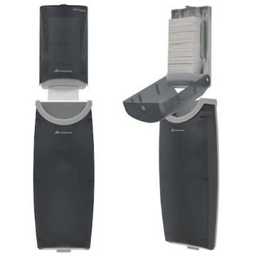 Picture of Safe-T-Gard Door Paper Towel Dispenser/Trash Receptacle, Smoke
