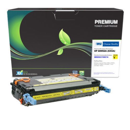 Picture of  MSE Remanufactured Yellow Toner Cartridge for HP 643A (Q5952A), Yellow
