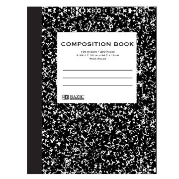 Picture of Composition Book, Wide Rule, 100 Sheets, Marble Cover