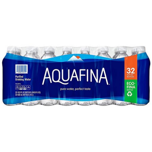 Picture of Aquafina Purified Drinking Water, 16.9 oz, 32 pack