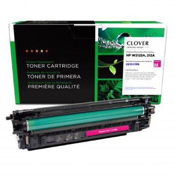 Picture of Clover Remanufactured Magenta Toner Cartridge (Reused OEM Chip) for HP 212A (W2123A)