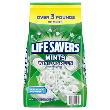 Picture of Life Savers Wint-O-Green Mints Hard Candy, Party Size, 53.95 oz Bag