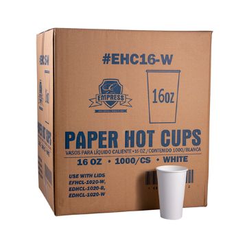 Picture of Empress 16oz Paper Hot Cup, White, 1000 per Pack