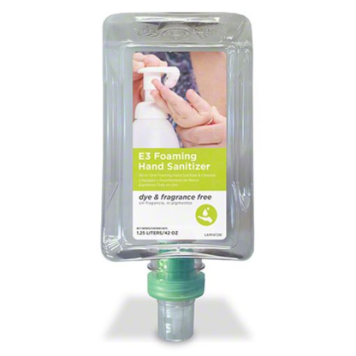 Picture of E3 Foaming Hand Sanitizer Refill, Fragrance Free, Dye Free, 1250 mL, 3 bottles per caton